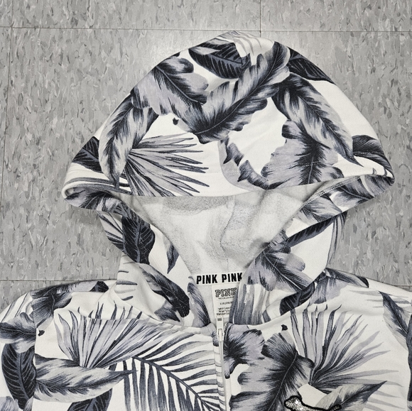 Vs pink large sequin bling palm full zip jacket - Picture 4 of 6